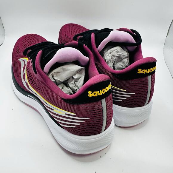 Saucony Women's Ride 14 Running Shoes Size 6.5 Violet/Quartz/Vizion Gold (New) - Picture 4 of 7